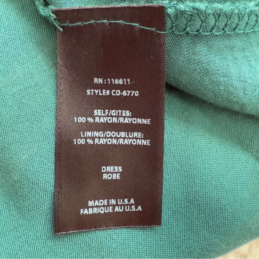 Amadi Anthropologie Rossi Teal Ruffle Dress - Picture 7 of 7